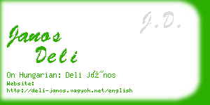 janos deli business card